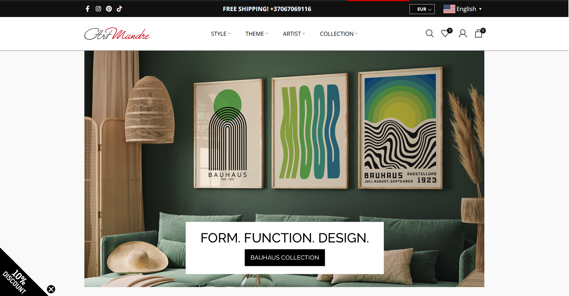 Artmandre projekto vaizdas