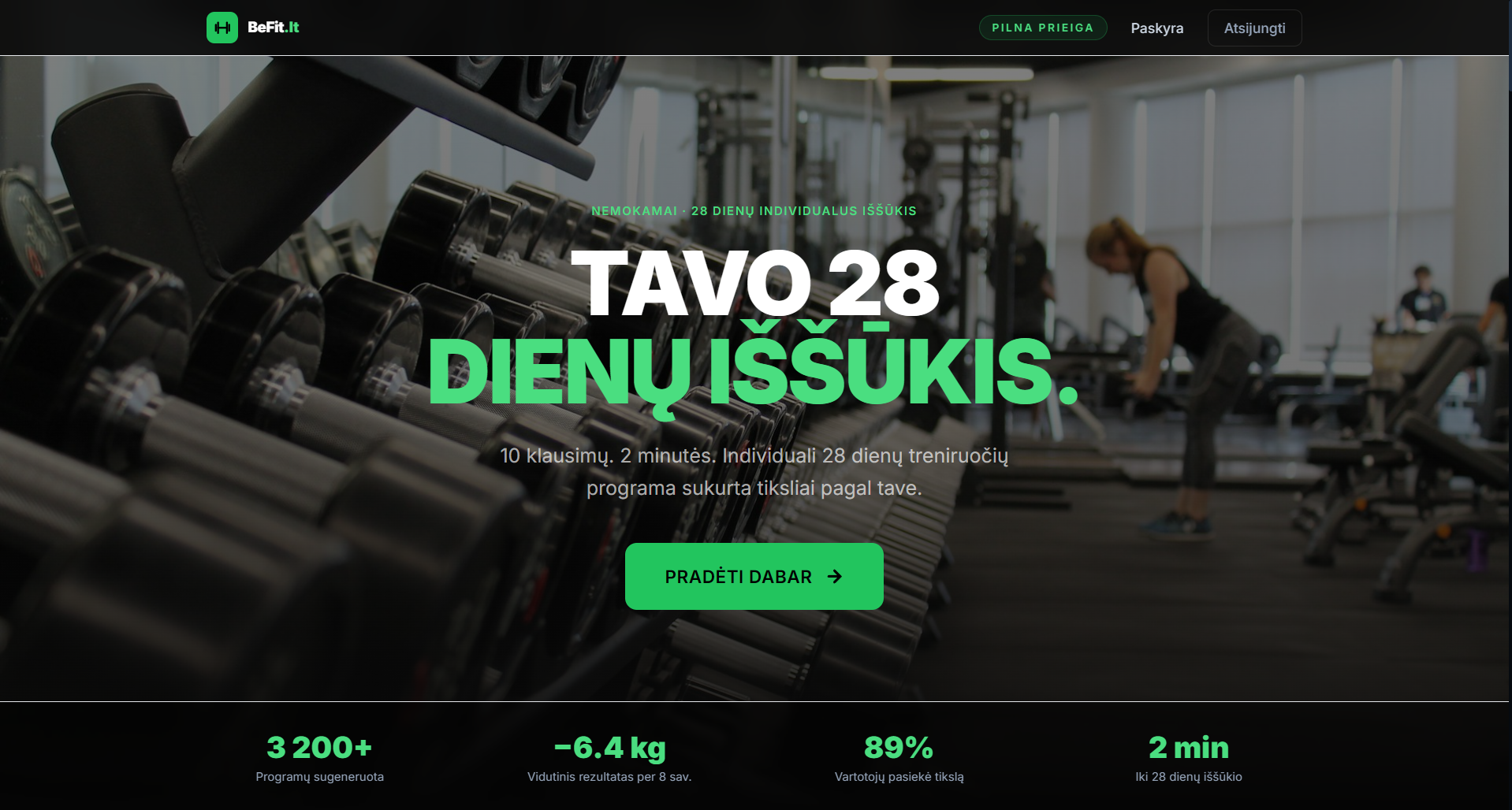 BeFit.lt projekto vaizdas