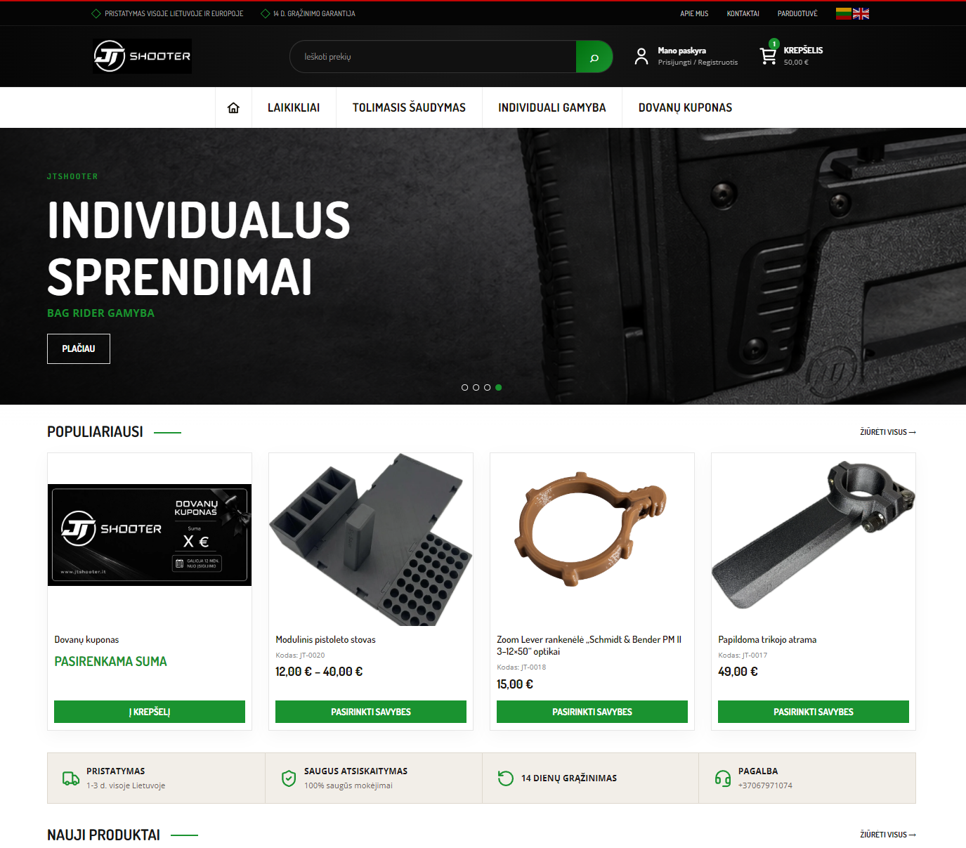 JTShooter.lt projekto vaizdas